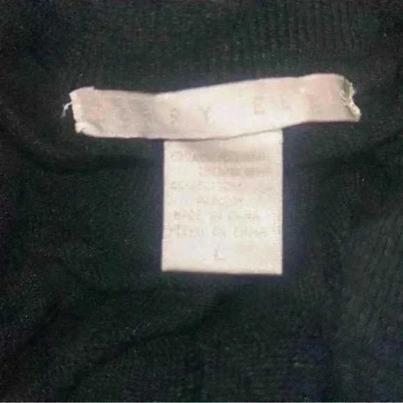 Perry Ellis Men's Large Silk Blend Black Patterned Sweater Mock-Neck Long Sleeve - Picture 4 of 4